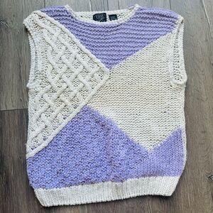 Vintage Knit Sweater Vest size Large